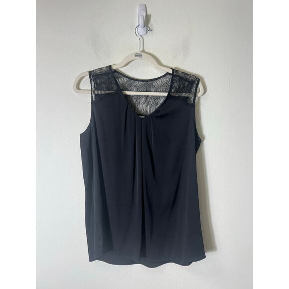 Classiques Entrier Black Lace Sleeveless Tank Size Medium - Picture 1 of 3